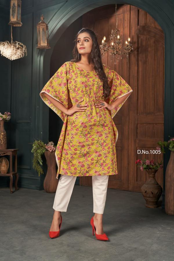 Banwery Kaftans Fancy Cotton Festive Wear Kurti 